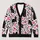 Black Cat Butterfly Floral Garden for Sweet Everyday Layering and Women's Vacation Style All-over Print Knitted Cardigan - 1