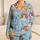 Cat Face Medallions on Light Blue Cozy Sleepwear for Cat Lovers and Relaxed Evenings Satin Pajamas Set - 1