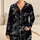 Midnight Galaxy Moon And Ringed Planet Lounge Wear For Cozy Night In Comfort Seekers Satin Pajamas Set - 1