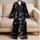 Midnight Galaxy Moon And Ringed Planet Lounge Wear For Cozy Night In Comfort Seekers Satin Pajamas Set - 5