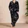 Midnight Galaxy Moon And Ringed Planet Lounge Wear For Cozy Night In Comfort Seekers Satin Pajamas Set - 4