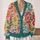 Colorful Floral Blooms and Garden Hues for Casual Layering and Everyday Style for Women All-over Print Knitted Cardigan - 2