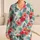 Tropical Hibiscus Palm Leaf Resort Sleep Set For Women Summer Holiday Loungewear Satin Pajamas Set - 1