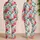 Tropical Hibiscus Palm Leaf Resort Sleep Set For Women Summer Holiday Loungewear Satin Pajamas Set - 2