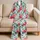 Tropical Hibiscus Palm Leaf Resort Sleep Set For Women Summer Holiday Loungewear Satin Pajamas Set - 5