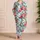 Tropical Hibiscus Palm Leaf Resort Sleep Set For Women Summer Holiday Loungewear Satin Pajamas Set - 4