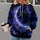 Purple Blue Crescent Moon And Starry Nebulae For Cosmic Everyday Street Style Wear All-over Print Hoodie (Lightweight) - 2