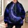 Purple Blue Crescent Moon And Starry Nebulae For Cosmic Everyday Street Style Wear All-over Print Hoodie (Lightweight) - 6