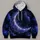 Purple Blue Crescent Moon And Starry Nebulae For Cosmic Everyday Street Style Wear All-over Print Hoodie (Lightweight) - 4