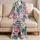 Blush Pink Hibiscus Monstera Resort Lounge Style for Tropical Vacation Looks Satin Pajamas Set - 5