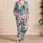 Blush Pink Hibiscus Monstera Resort Lounge Style for Tropical Vacation Looks Satin Pajamas Set - 4