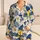 Blue And Yellow Hibiscus Resort Escape For Tropical Vacation Nights For Women Satin Pajamas Set - 1