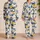 Blue And Yellow Hibiscus Resort Escape For Tropical Vacation Nights For Women Satin Pajamas Set - 2