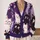 Purple Cat Faces For Playful Everyday Layering And Casual Weekend Style For Women All-over Print Knitted Cardigan - 2