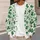 Green Shamrocks and Hearts for St. Patrick’s Day Beach Style, Women’s Spring Layering All-over Print Knitted Cardigan - 5