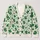 Green Shamrocks and Hearts for St. Patrick’s Day Beach Style, Women’s Spring Layering All-over Print Knitted Cardigan - 1