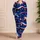 Navy Americana Wave Stars for Summer Beach Days, Patriotic Lounge Style for Women Satin Pajamas Set - 4