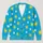 Blue Sun And Star Motifs For Relaxed Everyday Layering, Women's Casual Homewear Style All-over Print Knitted Cardigan - 1