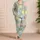 Pastel Easter Eggs on Sage Green for Spring Gatherings and Cozy Holiday Lounging Satin Pajamas Set - 4