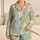 Pastel Easter Eggs on Sage Green for Spring Gatherings and Cozy Holiday Lounging Satin Pajamas Set - 1
