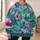 Turquoise Floral Botanical Leaves for Relaxed Weekend Style and Everyday Nature Lovers All-over Print Hoodie (Lightweight) - 6