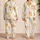 Cute Corgi Puppy Heart Accent Cozy Gift for Relaxed Days and Sweet Lounging At Home Satin Pajamas Set - 2