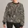Charcoal Geometric Mosaic for Elegant Autumn Evenings and Artistic Everyday Style All-over Print Knitted Sweater - 1