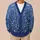 Blue Wildflower Lace Motif for Beach Days and Relaxed Vacation Layering Women’s Style All-over Print Knitted Cardigan - 6