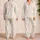 Easter Bunny And Chick Pastel Ivory Cozy Holiday Style For Women And Girls At Home Satin Pajamas Set - 2