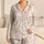 Easter Bunny And Chick Pastel Ivory Cozy Holiday Style For Women And Girls At Home Satin Pajamas Set - 1