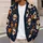 Halloween Skull Pumpkin Bats and Stars for Cozy Fall Layering Women's Gothic Style All-over Print Knitted Cardigan - 5