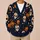 Halloween Skull Pumpkin Bats and Stars for Cozy Fall Layering Women's Gothic Style All-over Print Knitted Cardigan - 6