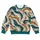 Teal And Caramel Swirling Waves For Cozy Autumn Style And Everyday Wear All-over Print Knitted Sweater - 4