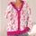 Pink Ribbon Awareness Style for Supportive Everyday Layering and Women’s Cause Wear All-over Print Knitted Cardigan - 4