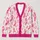 Pink Ribbon Awareness Style for Supportive Everyday Layering and Women’s Cause Wear All-over Print Knitted Cardigan - 1