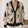 Black Cats And Blush Roses For Whimsical Everyday Layering, Garden Days And Cat Lovers All-over Print Knitted Cardigan - 2