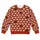 Ivory Sheep on Rust Red for Cozy Farmhouse Days and Everyday Country Style Wear All-over Print Knitted Sweater - 4