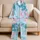 Pastel Tropical Palm Leaf Loungewear For Summer Beach Getaways For Women Vacation Satin Pajamas Set - 5