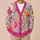 Colorful Wildflower Garden for Cheerful Everyday Layering and Relaxed Weekend Style All-over Print Knitted Cardigan - 6