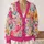 Colorful Wildflower Garden for Cheerful Everyday Layering and Relaxed Weekend Style All-over Print Knitted Cardigan - 2