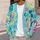 Tropical Cocktail Palm Motifs for Beach Vacations and Resort Layering, Women’s Style All-over Print Knitted Cardigan - 5