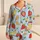 Cheerful Fruit Gingham Summer Cozy Loungewear Gift For Women And Teens At Home Nights Satin Pajamas Set - 1