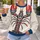 Folk Floral Lobster Motif for Coastal Summer Outings and Seaside Casual Style for Her All-over Print Knitted Sweater - 5