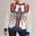 Folk Floral Lobster Motif for Coastal Summer Outings and Seaside Casual Style for Her All-over Print Knitted Sweater - 1
