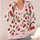 Red Cherry and Green Leaf Motif for Spring Beach Vacations and Casual Everyday Style All-over Print Knitted Cardigan - 4