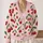 Red Cherry and Green Leaf Motif for Spring Beach Vacations and Casual Everyday Style All-over Print Knitted Cardigan - 2