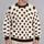 Classic Dark Polka Dot Elegance for Chic Everyday Outings, Brunch, and Office Wear All-over Print Knitted Sweater - 2