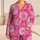 Hot Magenta Dahlia And Chrysanthemum Blooms For Cozy Nights, Gifts, And Her Style Satin Pajamas Set - 1