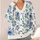 Blue Watercolor Rose Blossoms for Elegant Spring Layering, Women's Romantic Style All-over Print Knitted Cardigan - 4