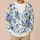 Blue Watercolor Rose Blossoms for Elegant Spring Layering, Women's Romantic Style All-over Print Knitted Cardigan - 6